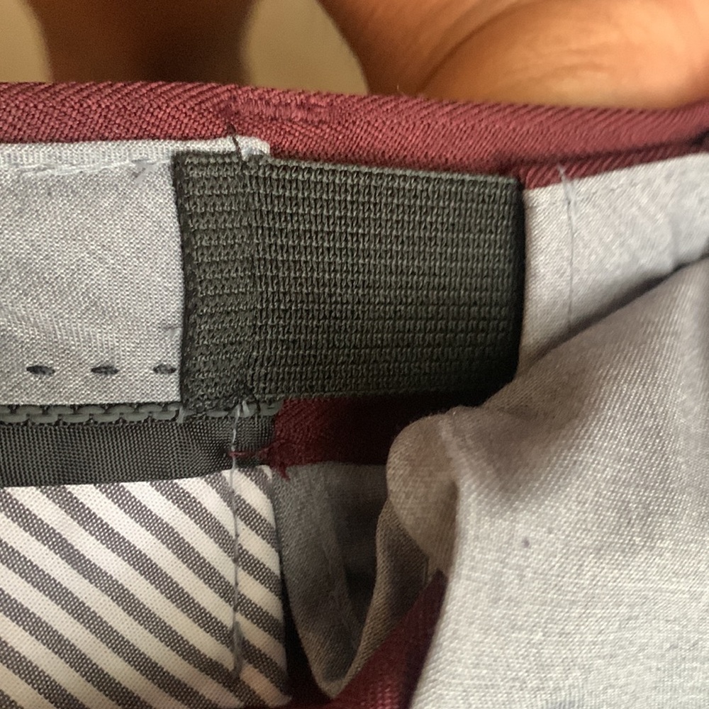 Paul Fredrick slacks 35 NWT Burgandy - Picture 5 of 5